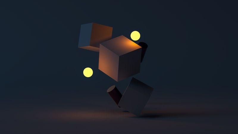 Abstract 3D blocks representing blockchain