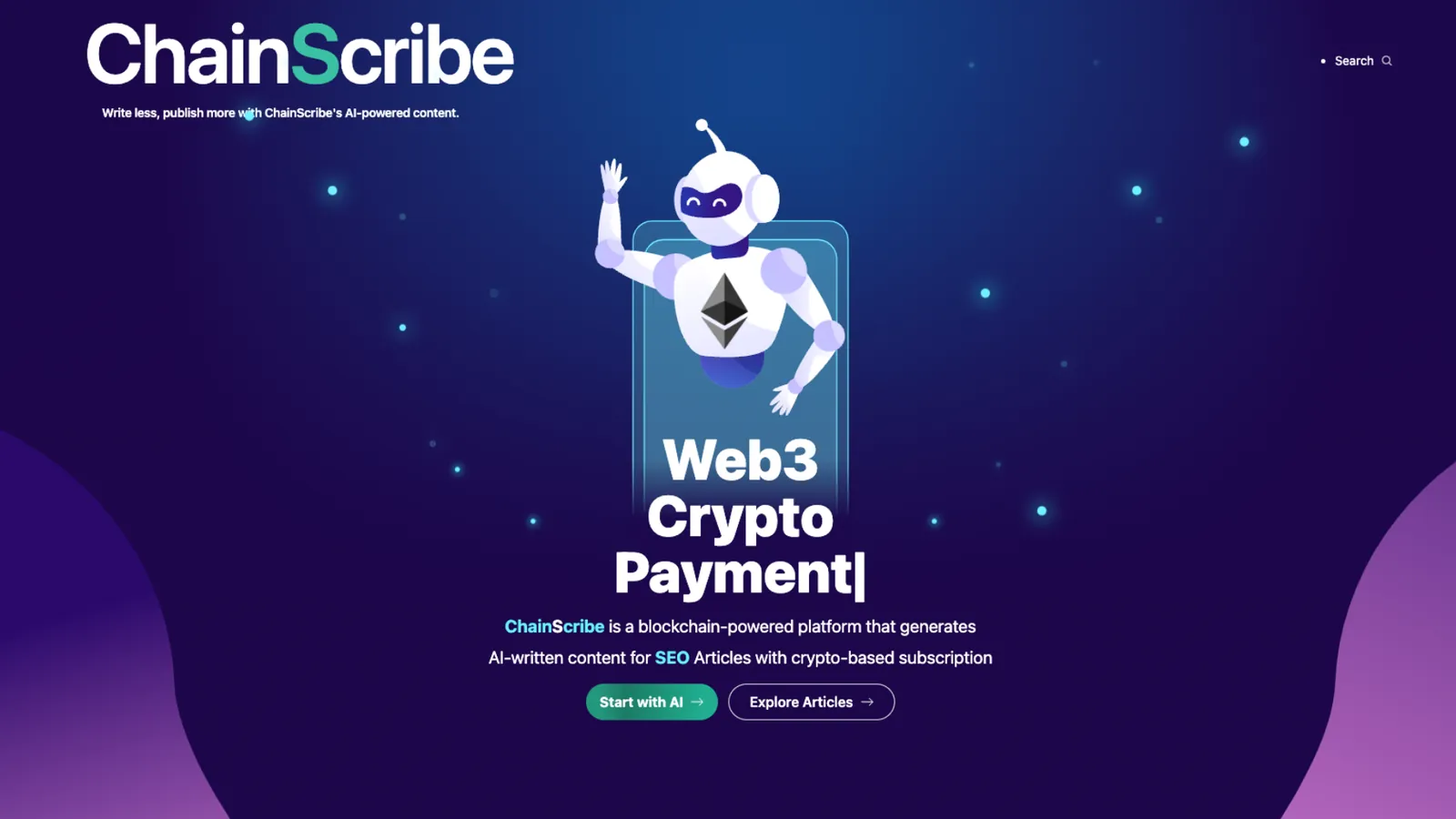 ChainScribe - AI SaaS for SEO Articles (OpenAI) with Crypto Subscriptions